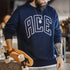Casual Letter Embroidery Hoodie – Fleece Lined Collegiate Style Warm Sweatshirt